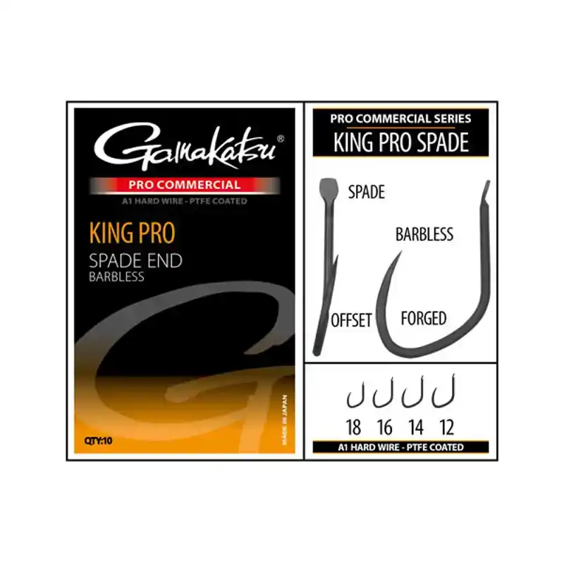Beperkte Voorraad Pro Commercial King Pro Spade A1 Hooks - Barbless