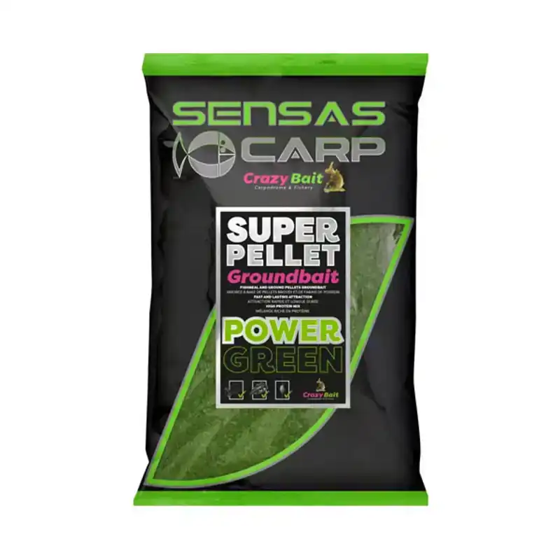 Crazy Bait Super Pellet Groundbait - Power Green Laatste Kans