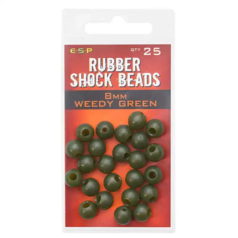 Voordeelprijs Rubber Shock Beads - 8 mm - Weedy Green