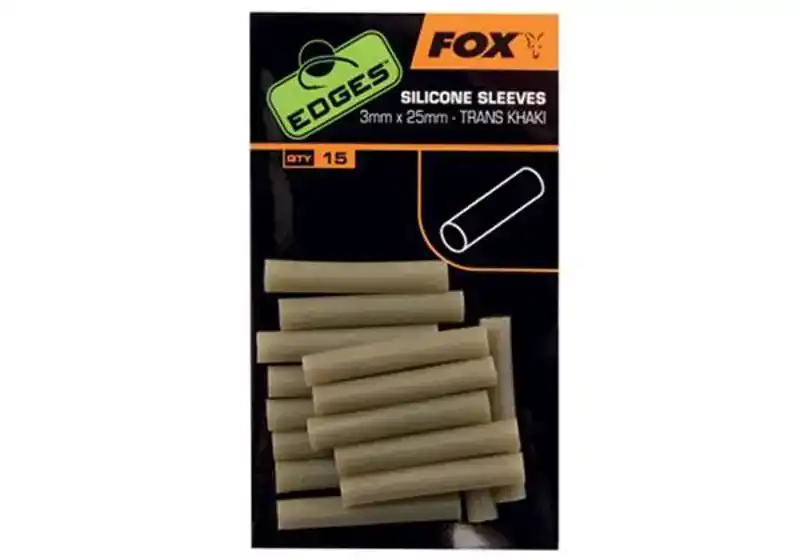 Gecertificeerd Edges Silicone Sleeves - 3 x 25 mm - Trans Khaki