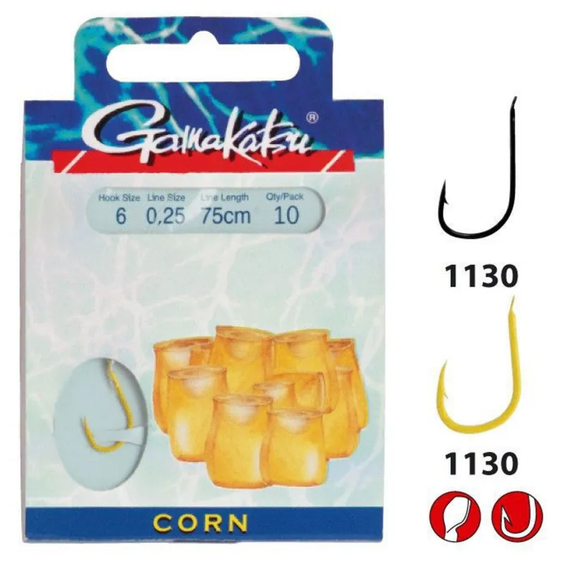 Beperkt Aanbod Gamakatsu Gama Booklet Corn 1130y #14-0.14mm 75cm - Vishaak -
