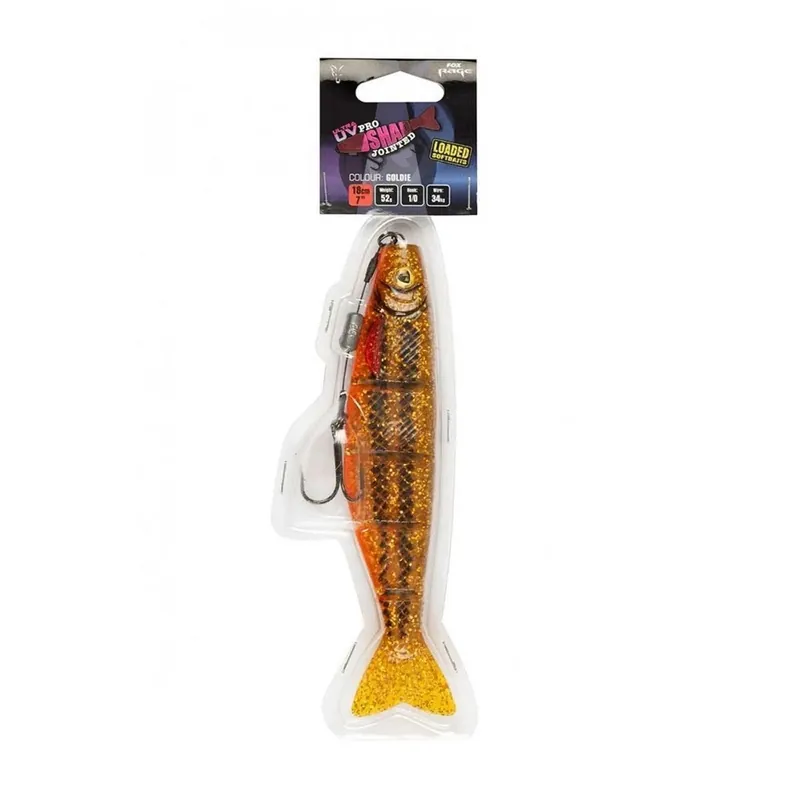 Actieprijs Fox Rage Loaded Jointed Pro Shads - Kunstaas - 18 cm Uv Goldie