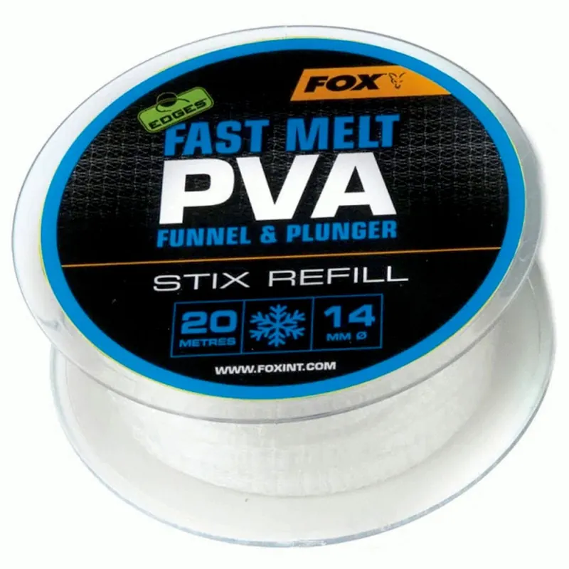 Fox Edges 20m Refill Fast Melt 14mm Stix - PVA - Gereduceerde Prijs