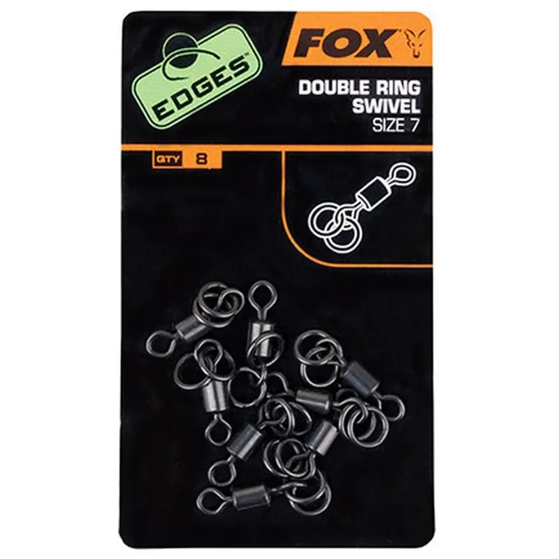 Fox Edges Double Ring Swivel Size 7 X 8 - Rig componenten - 8 stuks Size 7 Populair