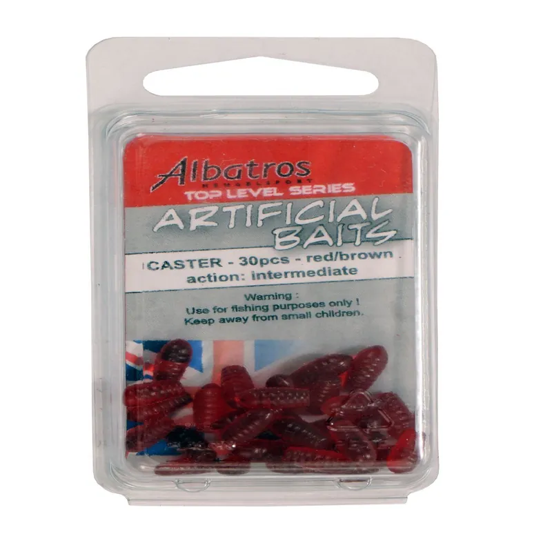 Dagaanbieding Albatros Top Level Artificial Caster - Baits - Bruin 30 stuks