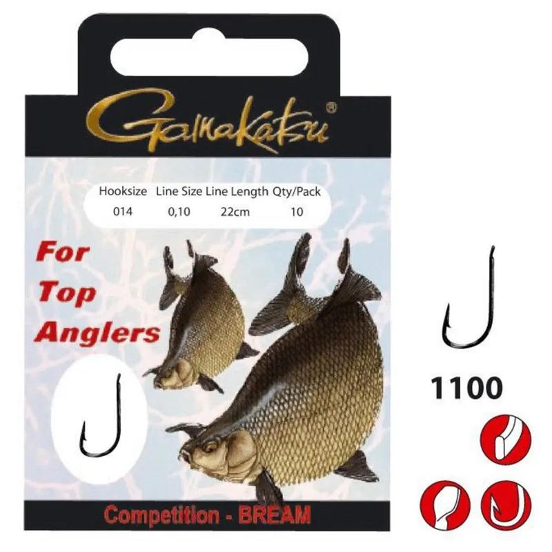 Gecertificeerd Gamakatsu Booklet Bream Com 1100b #12-0.12mm 22cm - Vishaak -
