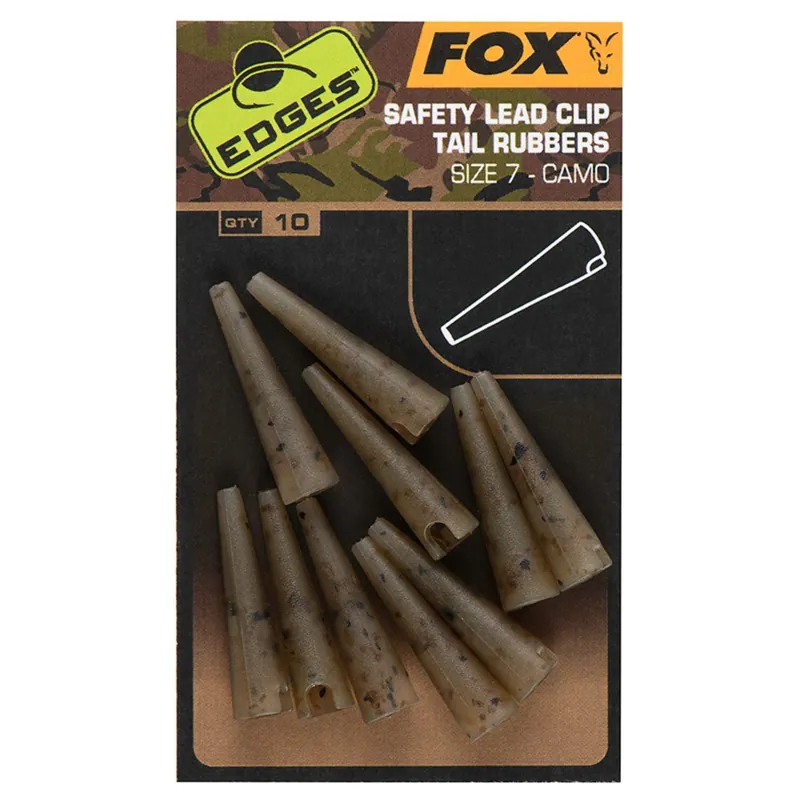 Laatste Versie Fox Edges Camo Lead Clip Tail Rubbers - Klein materiaal - Size 7