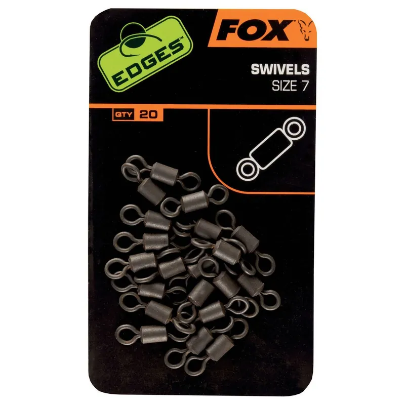Fox Edges Swivels Standard Size 7 X 20 - Rig componenten - 20 stuks Size 7 Premium
