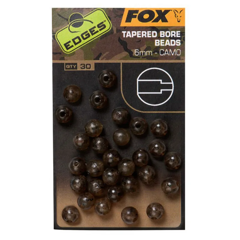 Goedkoop Fox Edges Camo Tapered Bore Bead 6mm X 30 - Systeem componenten - 6 mm 30 stuks
