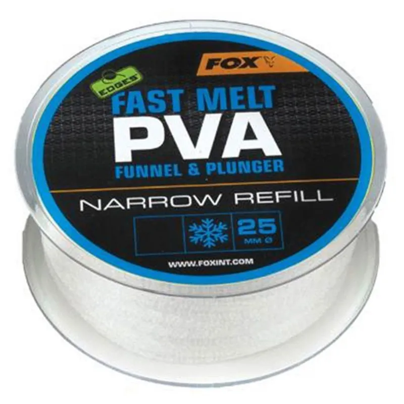 Flitsaanbieding Fox Edges Refill Fast Melt Narrow - PVA - 25 mm 5 M