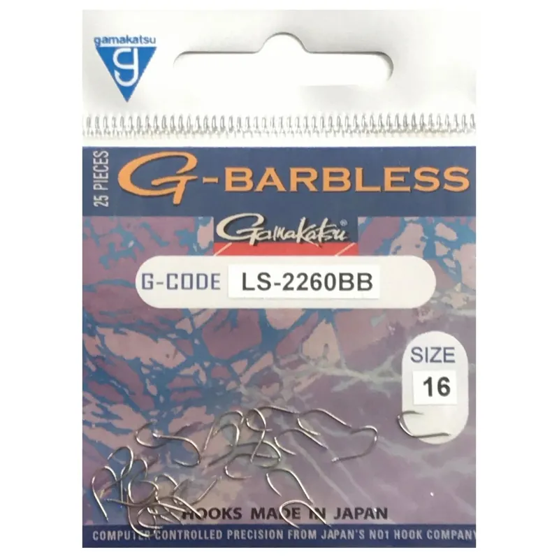 C-Tec G-Barbless 2260bb Hooks Bronze #16 - Vishaak - Betrouwbaar
