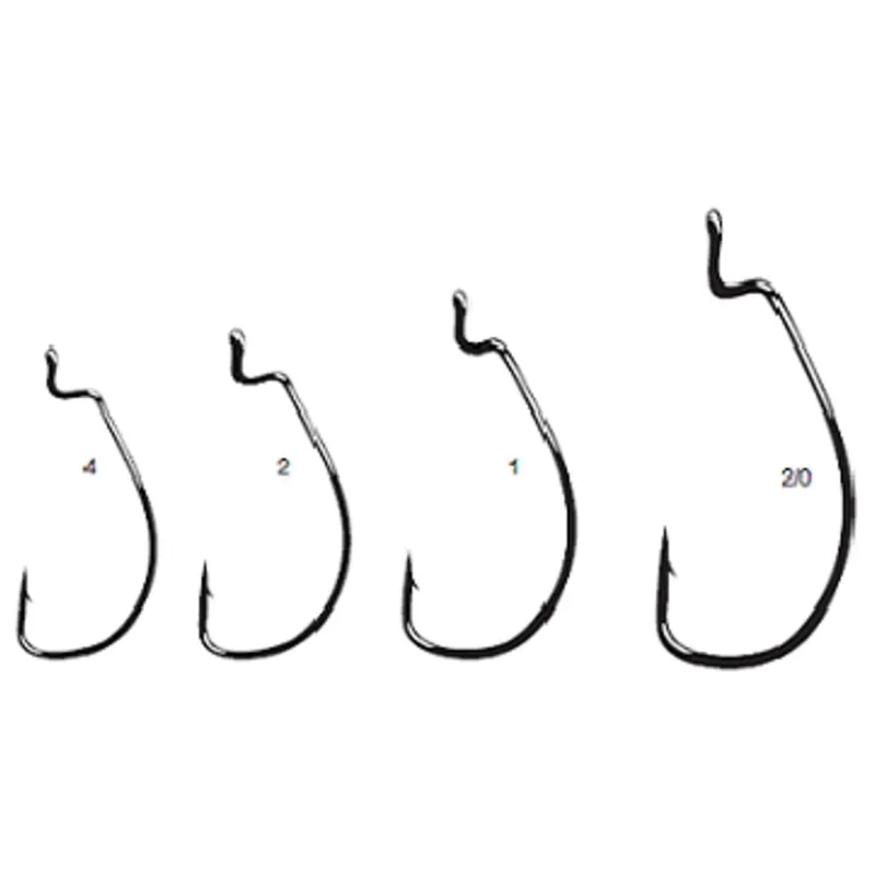 Spro Worm Offset Ewg Hooks Black #2 - Vishaak - Bestel Nu