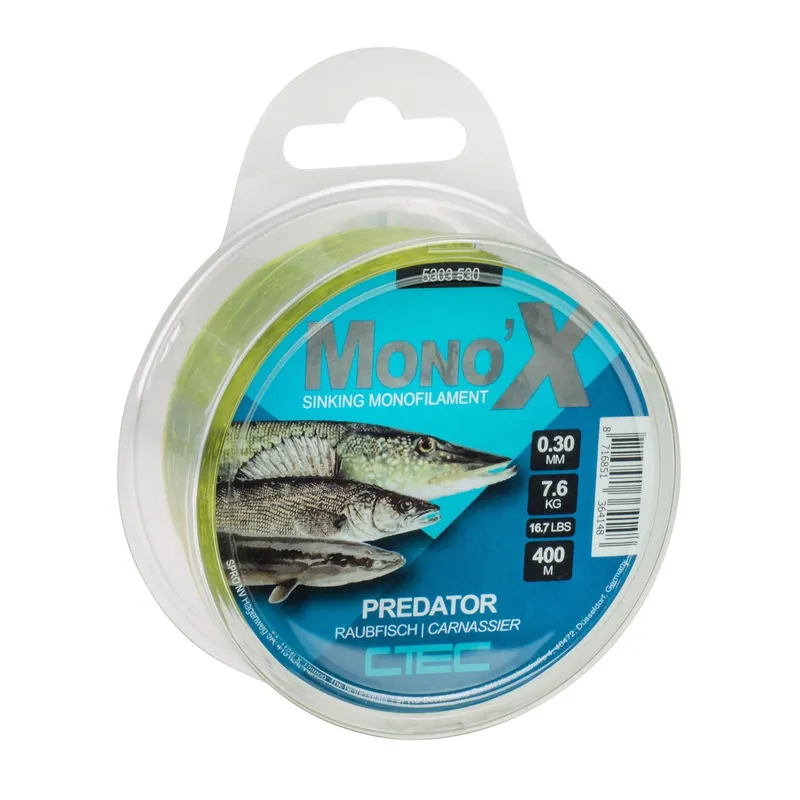 Merkproduct C-Tec Mono X Predator Green 0.30mm/7.6kg 400m - Vislijn -