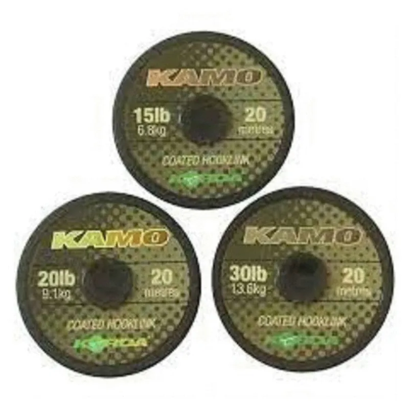 Tijdelijk Beschikbaar Korda Kamo Coated Hooklink - Vislijn 15 lb
