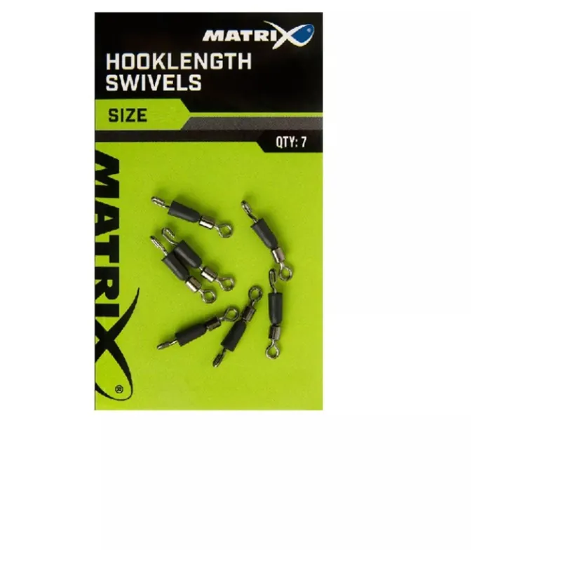Matrix Hooklength Swivels - Wartel - 7 stuks Size 18 Speciale Aanbieding
