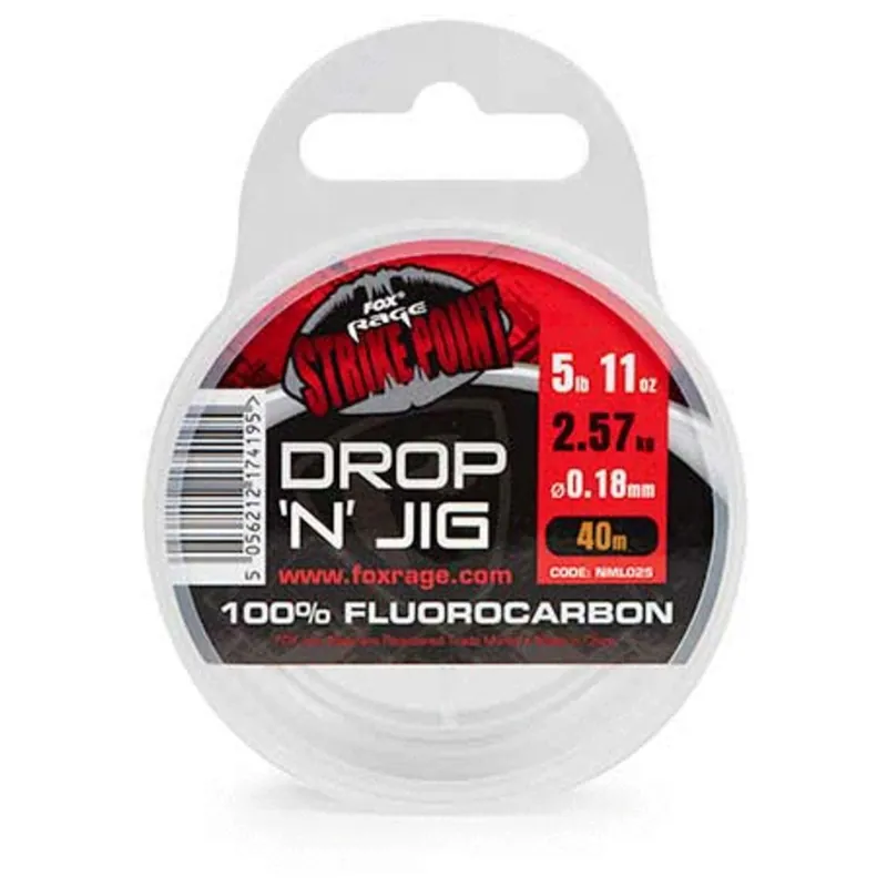 Beperkt Aanbod Fox Rage Strike Point Drop N Jig Fluro 11.35lb - Fluorcarbon -