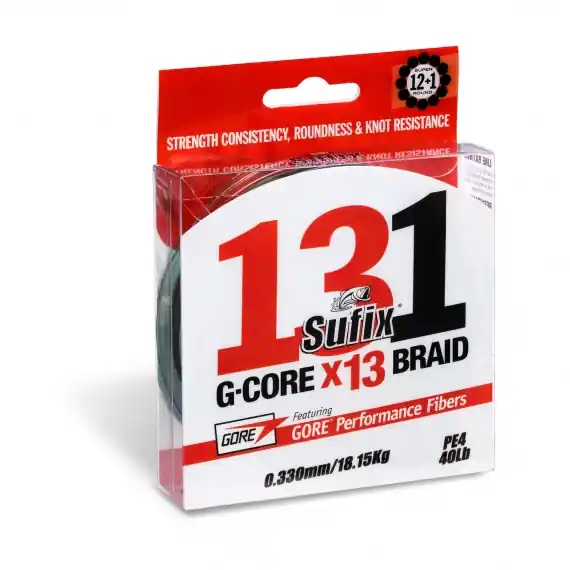 Sufix 131 G-Core Braid 150m Green, 0,285mm Merkproduct