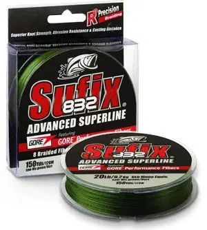Weekendaanbieding Sufix 832 Braid 120m Braid Green 0,38mm/79LB