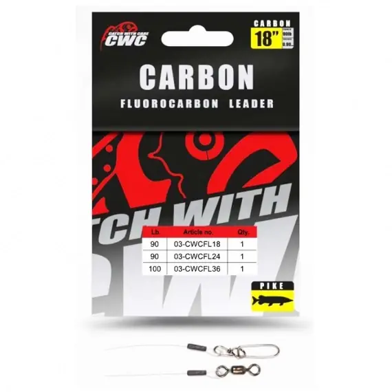 Weekendaanbieding CWC Carbon Leader, 36'' 100lb / 1,00mm - Stay-Lok #4,5