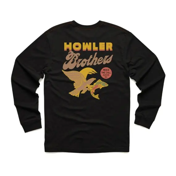 Howler Bro's Longsleeve T-Shirt Osprey Prey Black - M Laatste Kans