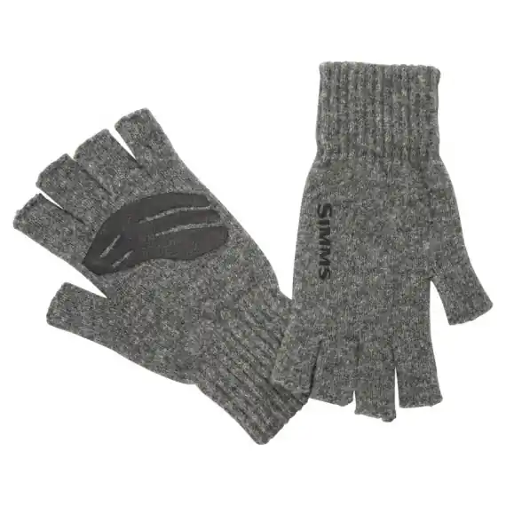 Simms Wool ½ Finger Glove Steel - L/XL Exclusieve Aanbieding
