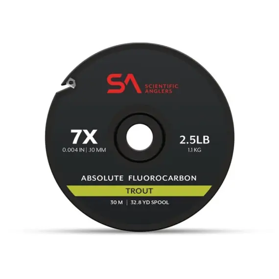 Fabrieksprijs SA Absolute Fluorocarbon Trout Tippet Material 7X (0,10 mm)