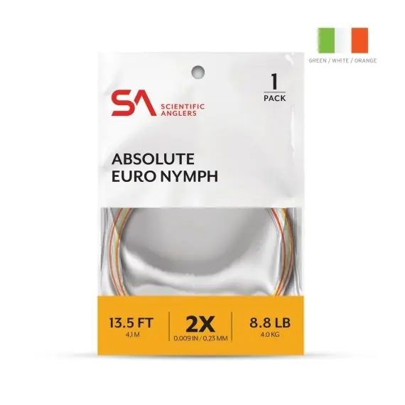 Beste Prijs SA Absolute Euro Nymph Leader 30' 4X (0,18 mm)