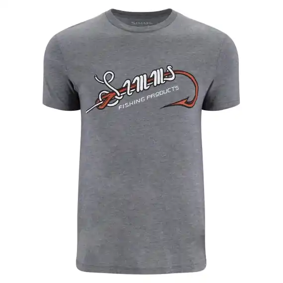 Simms Hook & Loop T-Shirt Athletic Heather - S Gereduceerde Prijs