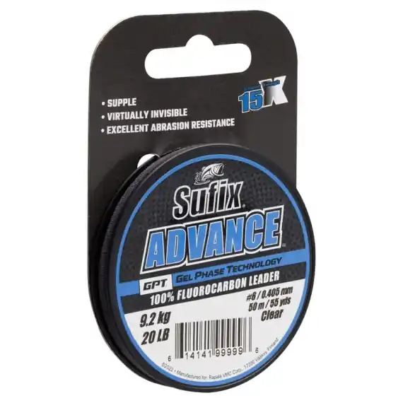 Sufix Advance Fluorocarbon Clear 50m 0,405mm 9,2kg Nieuw