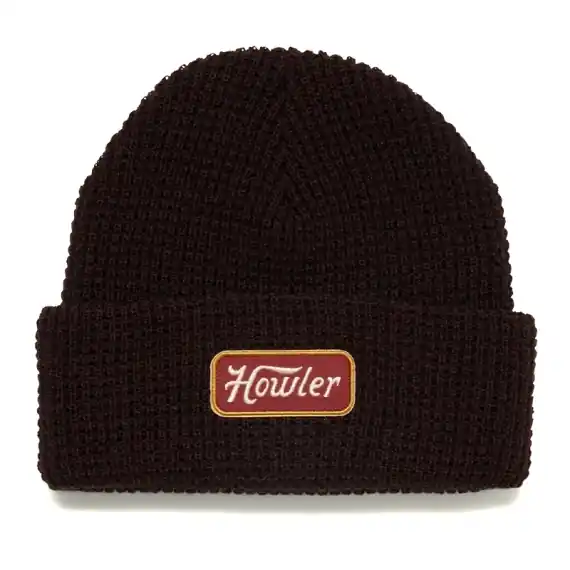 Howler Bro's Hawkeye Beanie Howler Script - Dark Brown Exclusieve Aanbieding
