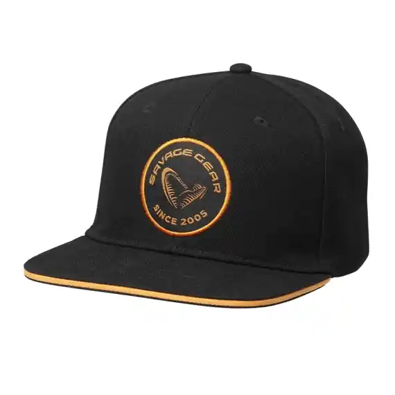 Beperkt Aanbod Savage Gear Badge Flatbill Cap - Black Orange