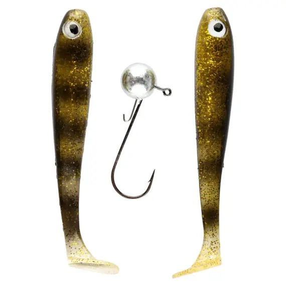 IFISH The Demon Shad 10cm, 2pcs inc. Jighead - Fluo Perch Superprijs