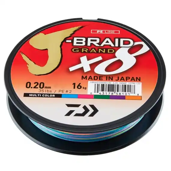 Hete Deal Daiwa J-braid Grand X8 0.35mm 500M MC 79LB