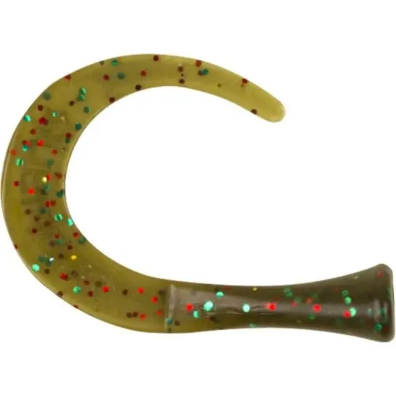 TrueGlide Guppie Tail, 3 curly / 1 paddle, Gold/Gold Glitter Populair