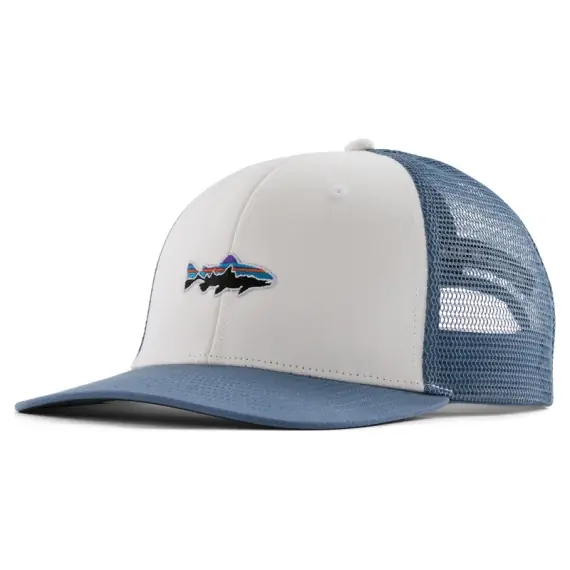 Patagonia Stand Up Trout Trucker Hat, White Speciale Aanbieding