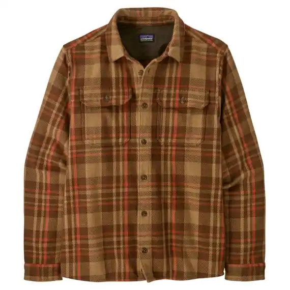 Superprijs Patagonia M's Fjord Loft Shirt Forested: Nest Brown - XL