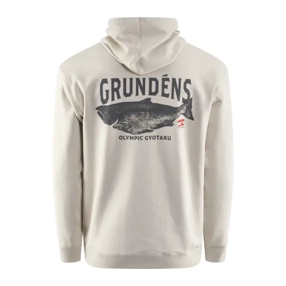 Shop Nu Grundéns Gyotaku Hoodie Bone Heather Chinook - L