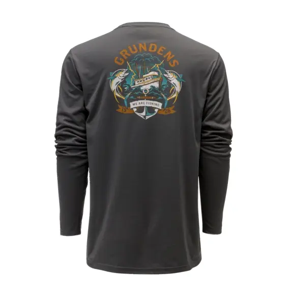 Nieuw Grundéns Tuna Tattoo LS Tech Tee Anchor - M