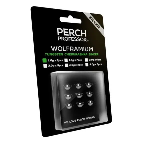 Perch Professor Wolframium Tungsten Cheburashka Sinker Silver - 4g (4-pack) Speciale Aanbieding