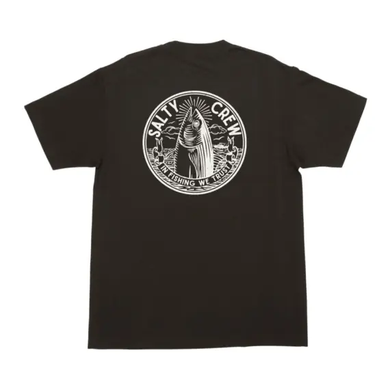 Bestel Nu Salty Crew In Fishing We Trust S/S Tee Black - S