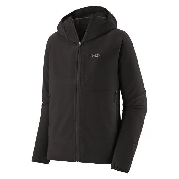 Patagonia M's R1 TechFace Fitz Roy Trout Hoody Black - S Goedkoop