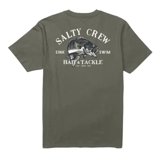 Salty Crew Bass Man Standard S/S Tee Dusty Olive - S Superprijs