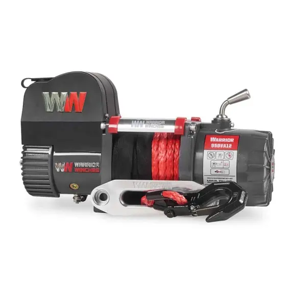 Gereduceerde Prijs Warrior Winch Samurai 9500 Winch Short Drum 12V Synthetic Rope