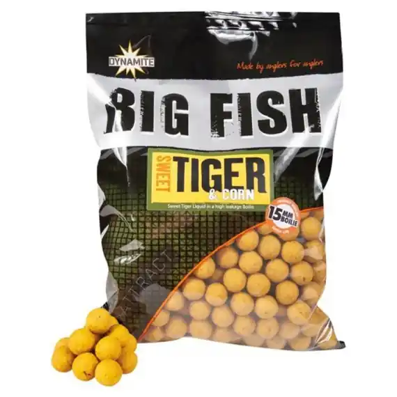 Koop Vandaag Dynamite Baits Big Fish Sweet Tiger & Corn Boilies 1,8kg - 15mm