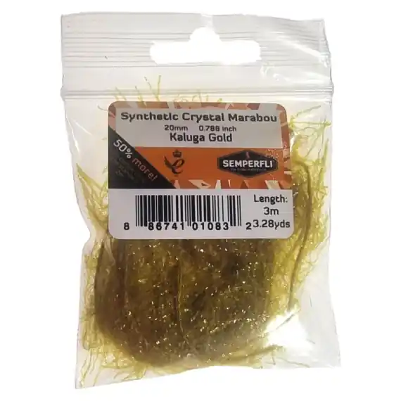 Semperfli Synthetic Crystal Marabou 20mm - Copper Brown Korting