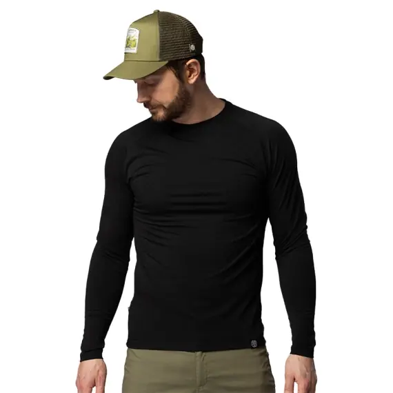 Lage Kosten Beyond Nordic BN219 M's Light Merino LS Crew Onyx Black - XS