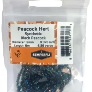 Semperfli Synthetic Peacock Herl 2mm Extra Small Black Peacock Betrouwbaar