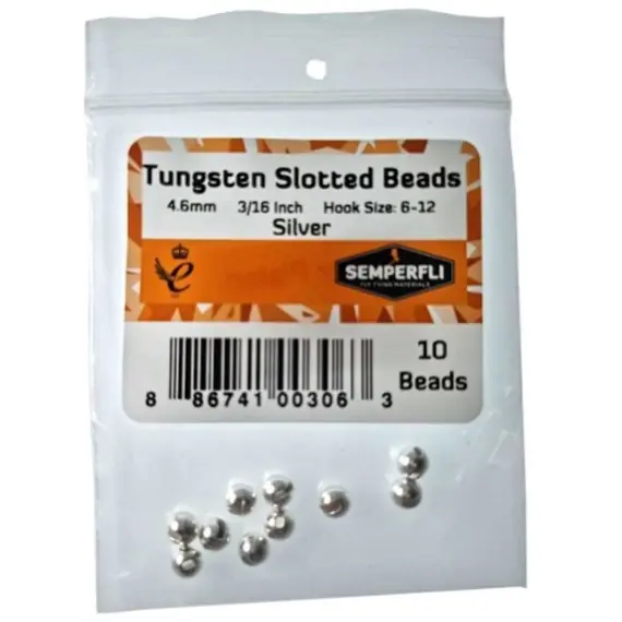 Semperfli Tungsten Slotted Beads 2mm - Silver Koop Online