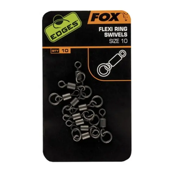Aanbieding Fox Edges Flexi Ring Swivel Size 11 10-pack