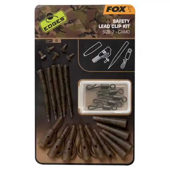 Fox Edges Camo Lead Clip Kit Size 7 5pcs Dagaanbieding